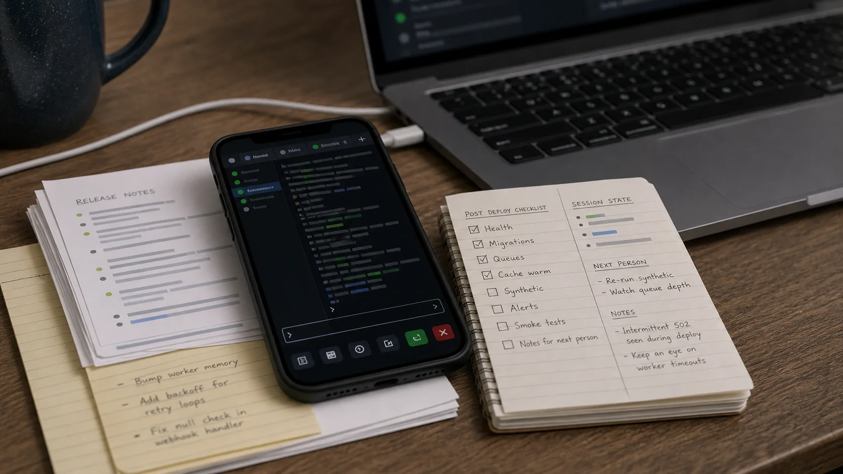 How to check service status fast from a phone with TermiShell