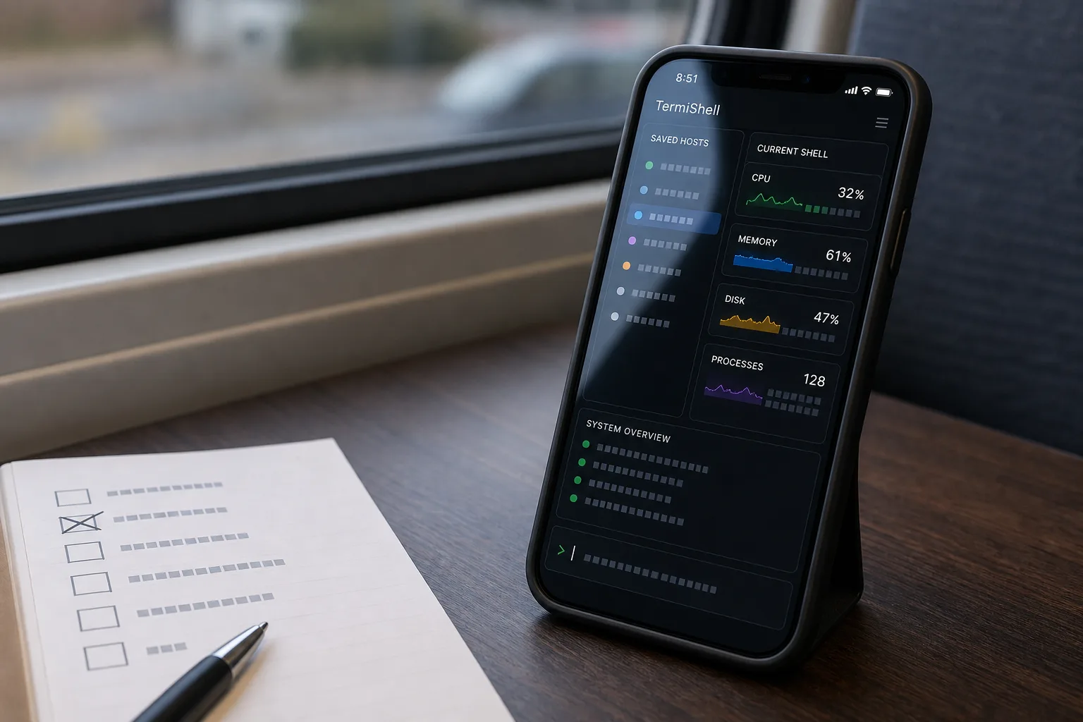 What the monitoring, file, and terminal combo gives you